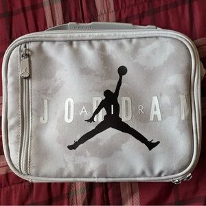 Jordan Light Gray Lunch Box with Black Logo